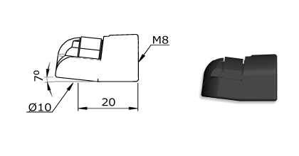 Technical drawing - Endfitting - Ballsocket