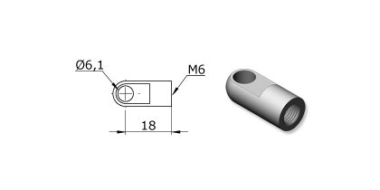 Technical drawing - Endfitting - Eye